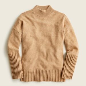 J.Crew Cashmere Mockneck Camel Sweater